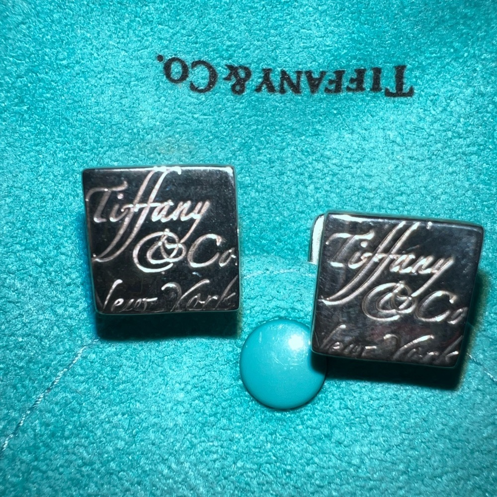 Tiffany & Co. Notes Cufflinks Script New York Men… - image 4